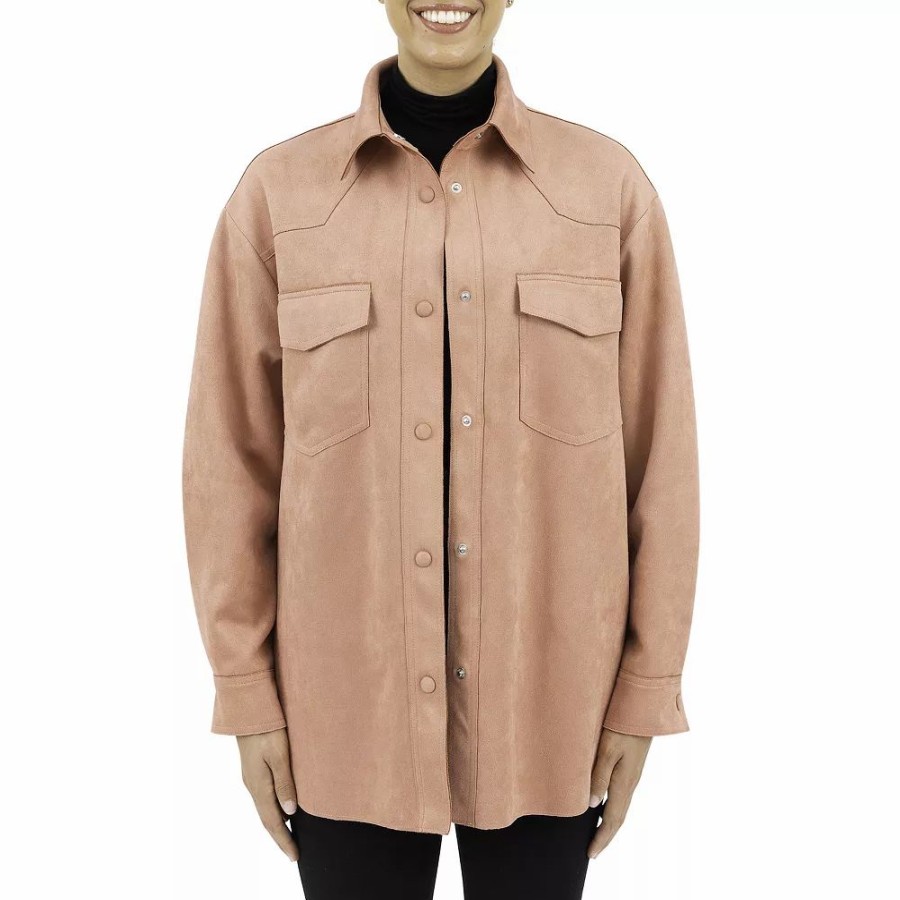 Clothing * | Women'S Fleet Street Faux-Suede Shacket