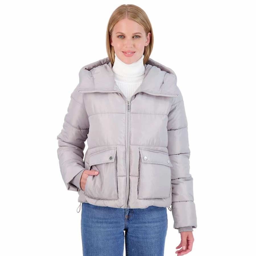 Clothing * | Juniors' Sebby Hooded Crop Puffer Jacket