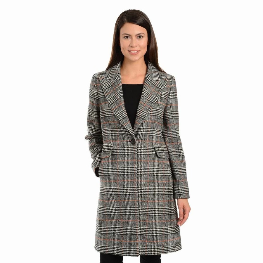 Clothing * | Women'S Fleet Street Multi Bend Plaid Coat