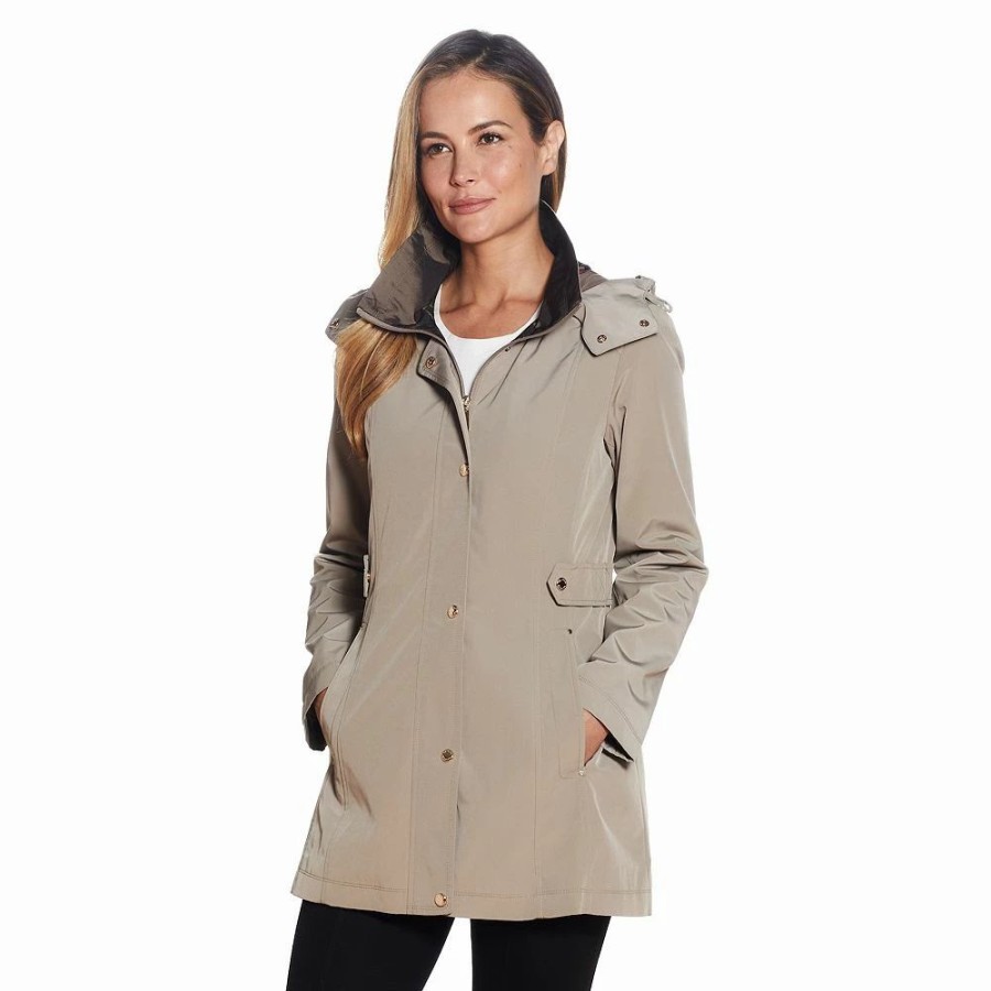 Clothing * | Women'S Gallery Hooded Rain Jacket Black