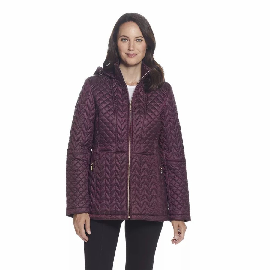 Clothing * | Women'S Gallery Faux-Fur Hood Quilted Jacket