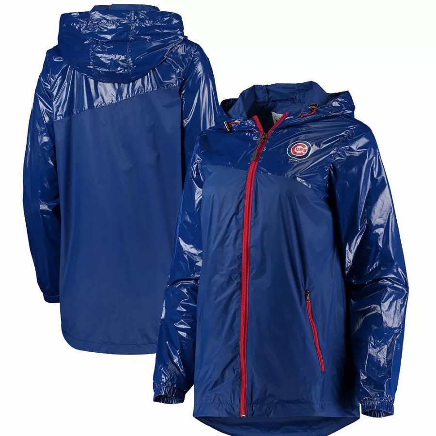 Clothing * | Women'S G-Iii 4Her By Carl Banks Royal Chicago Cubs Double Coverage Full-Zip Hoodie Jacket