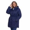 Clothing * | Plus Size Weathercast Hood Quilted Anorak Jacket