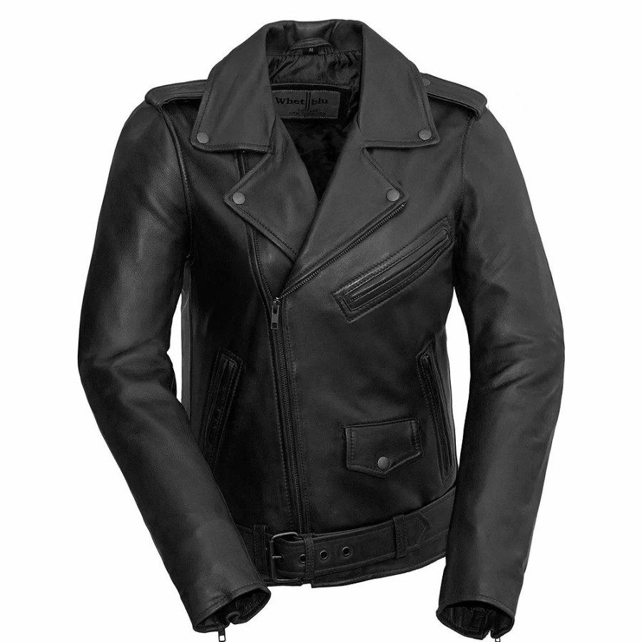 Clothing * | Women'S Whet Blu Rebel Leather Motorcyle Jacket